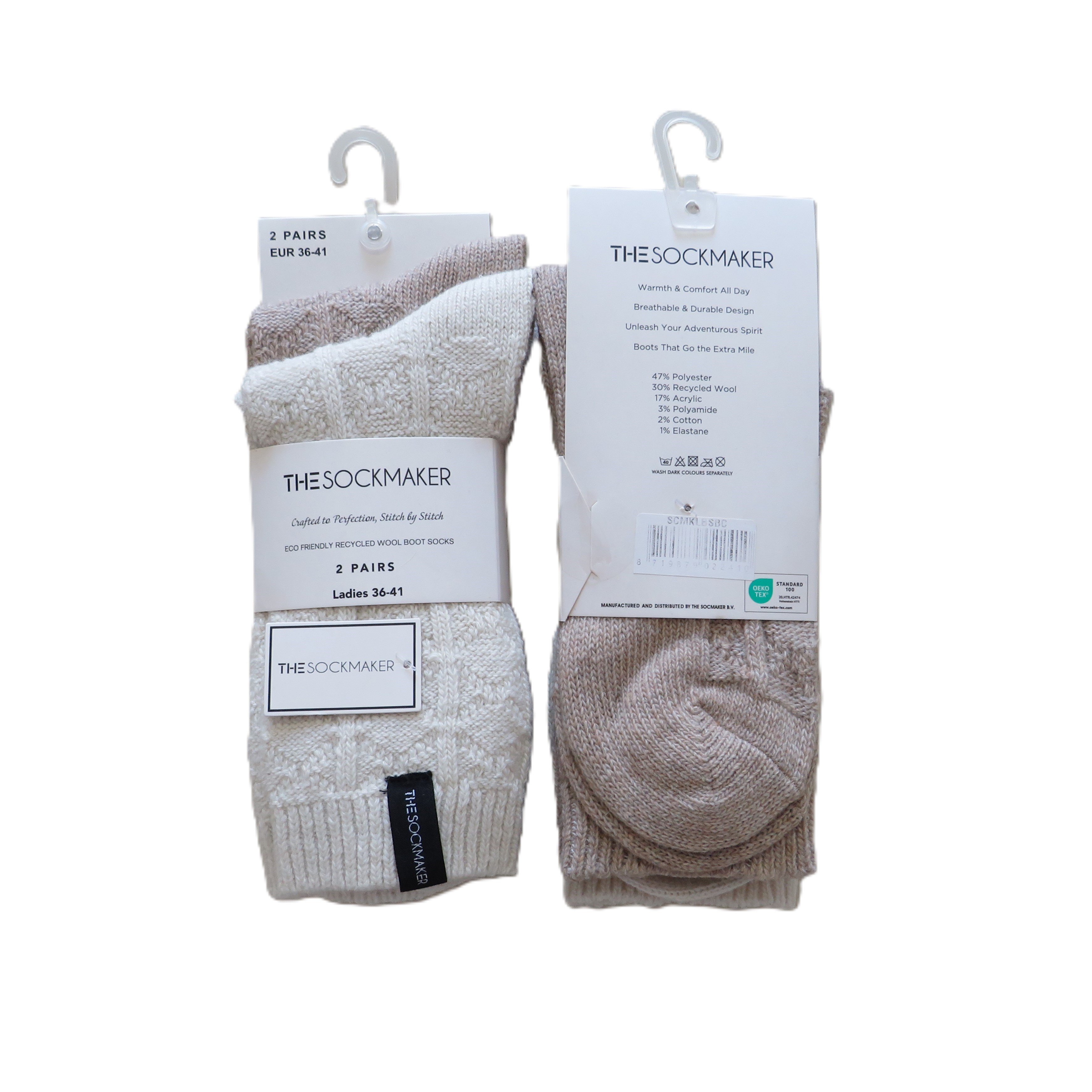 Damensocke - CABLEKNIT 47%PE/30%Recycled Wo/17%Acryl/3%PA/2%Co/1%El