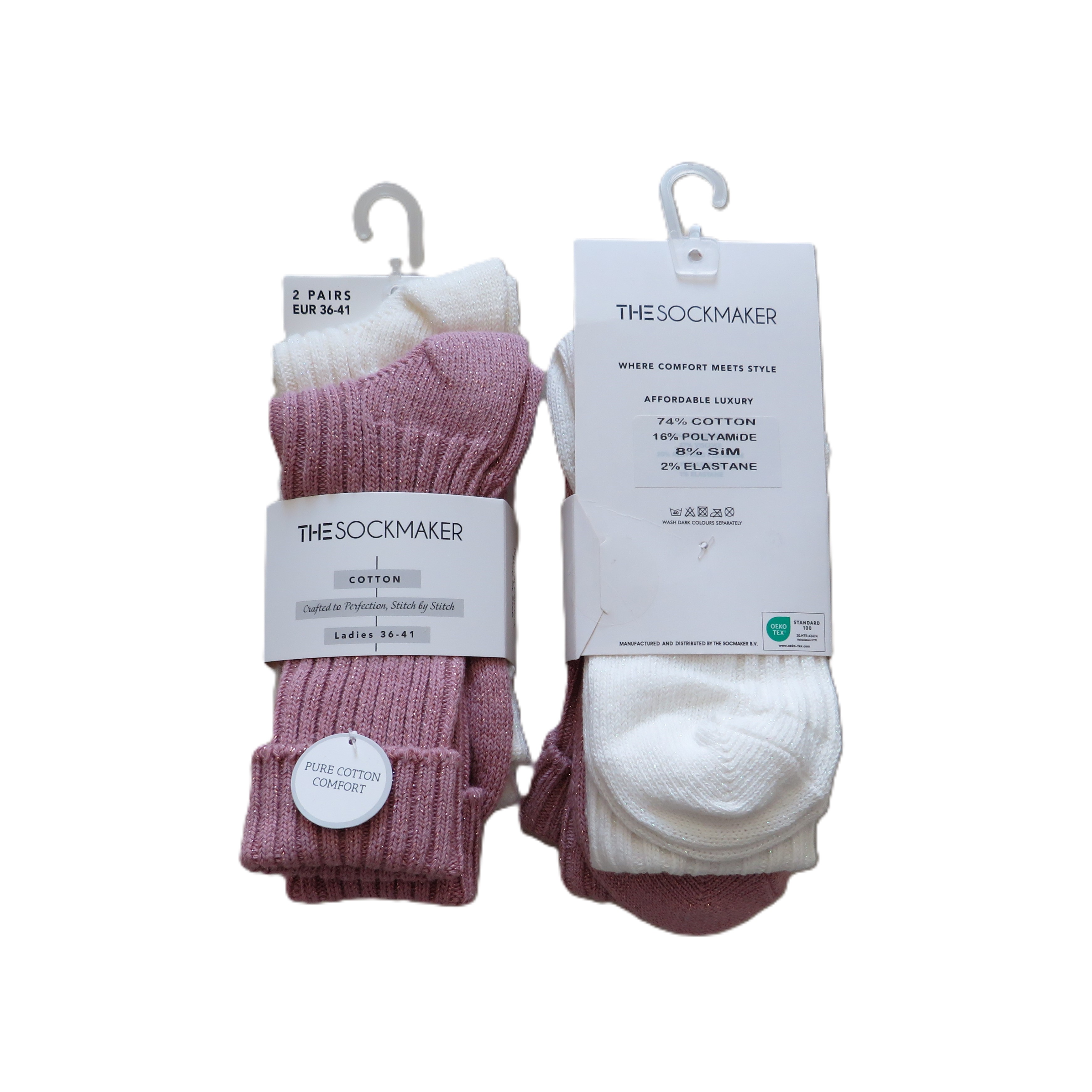Damensocke 74%cotton/16%PA/8%sim/2%el